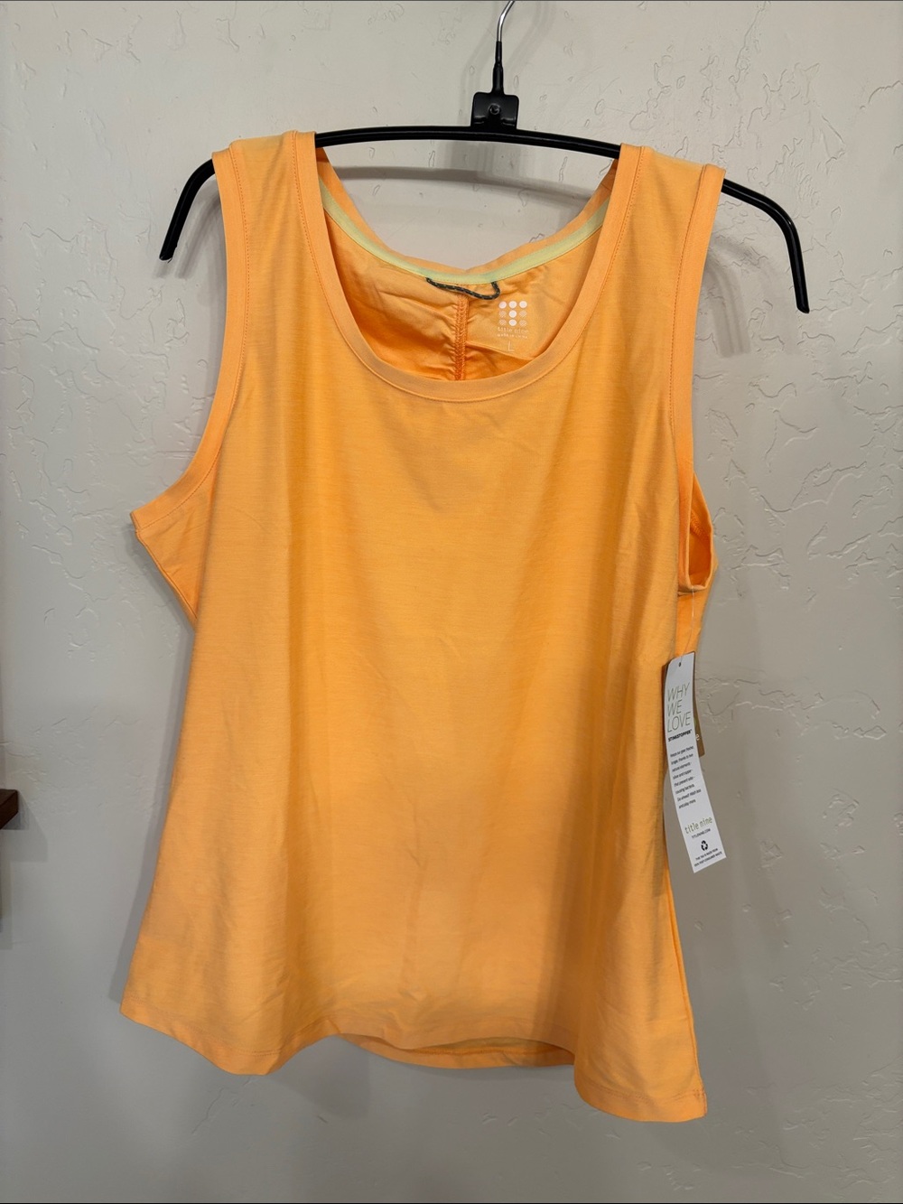 Title Nine Grace Tank Top, L, orange, NWT